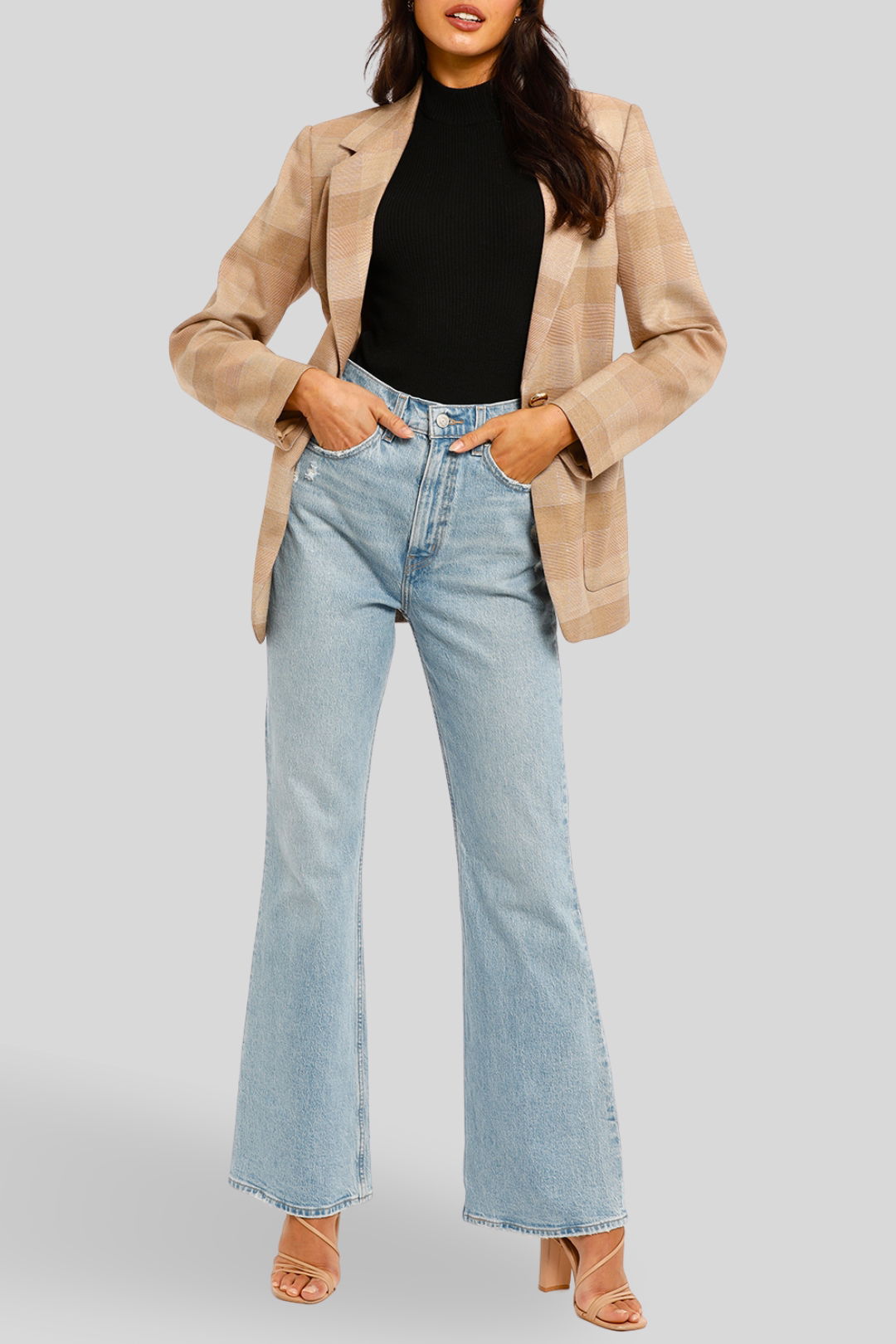 Acler Chelsea Jacket in Check for rent.