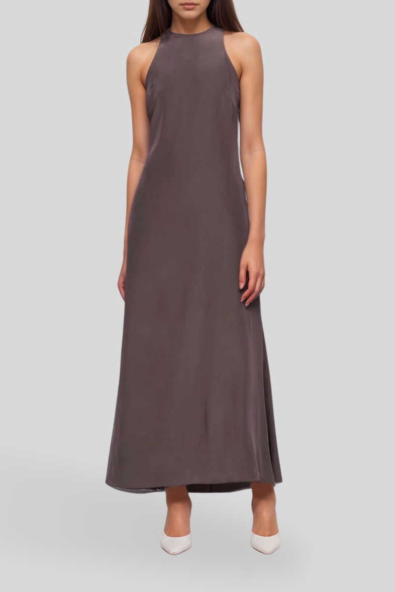 Hire Bias Dress in Mushroom Colour | Bondi Born | GlamCorner Hire Bias Dress in Mushroom Colour | Bondi Born | GlamCorner