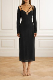 Dress Hire Cocktail Camilla and Marc  Verner Dress - Black LS Bodycon