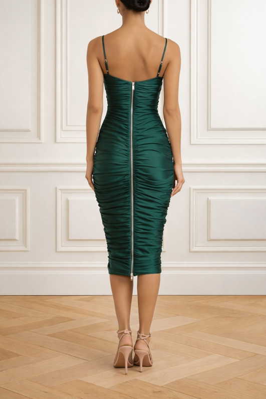 nookie emerald green dress Hire Cooper Midi | Winter22