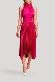 Dress Hire Cocktail party Portmans Hot Pink Sleeveless Cowl Neck Dress