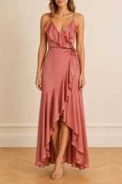 Shona Joy - Luxe Bias Frill Wrap Dress