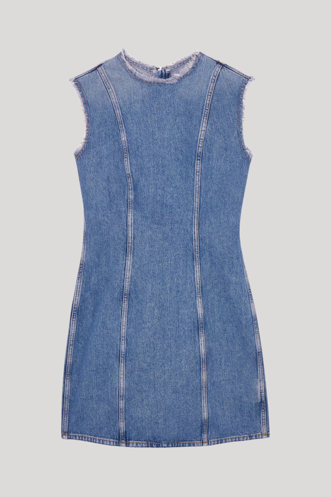 Textured Denim Mini Dress