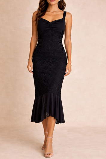 white christmas dresses Must Be Love Lace Maxi Dress Black main image 1