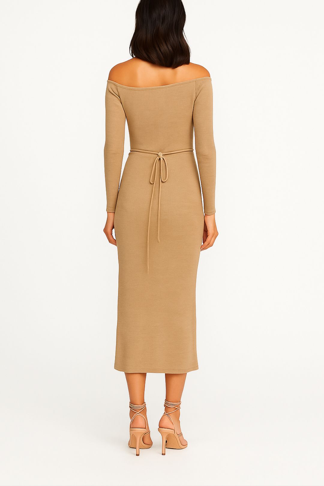 Dress Hire date night Victoria & Woods	Riesling Knit Dress Beige