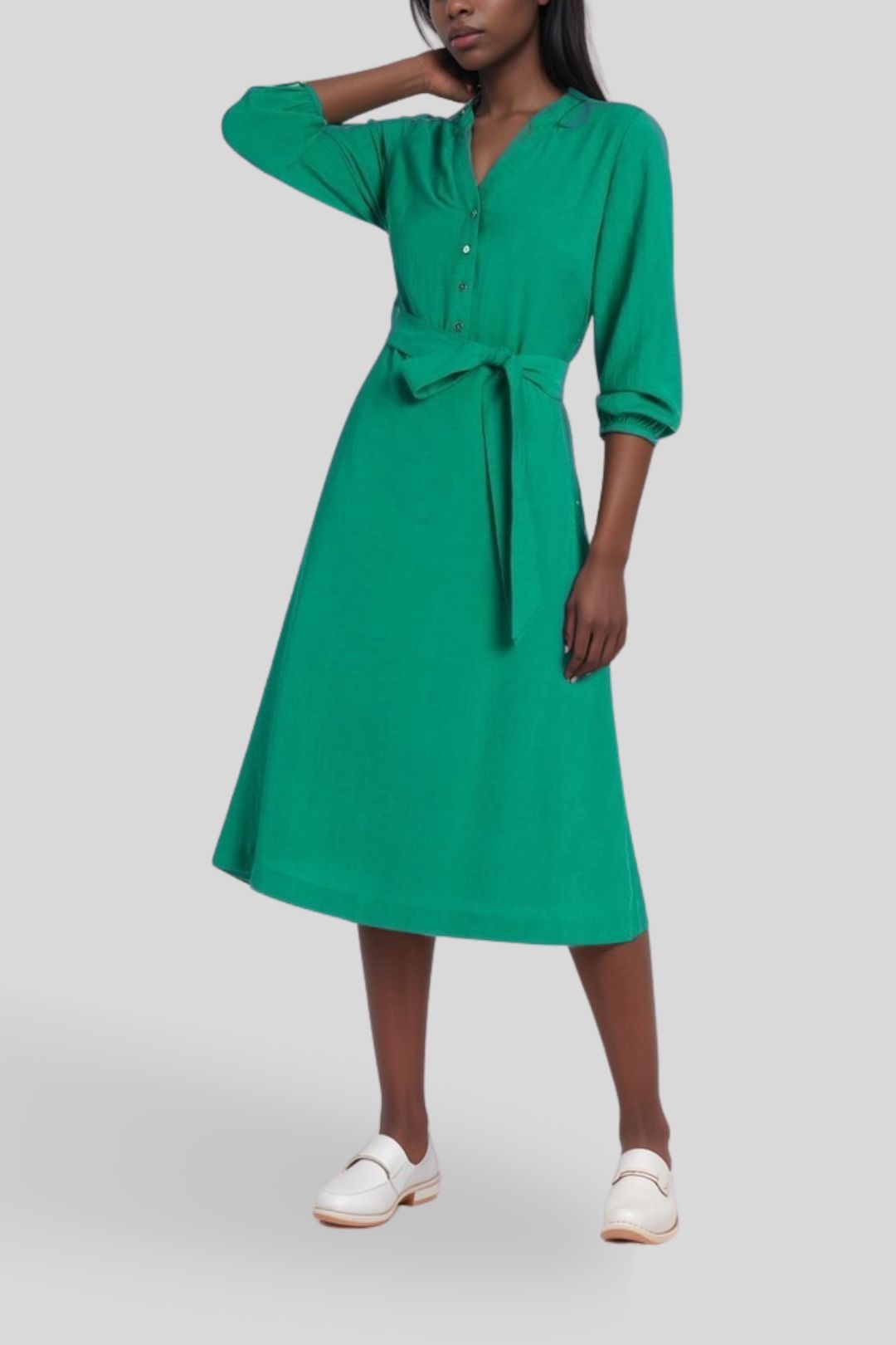 Hire Issey Shirt Dress Emerald | David Lawrence