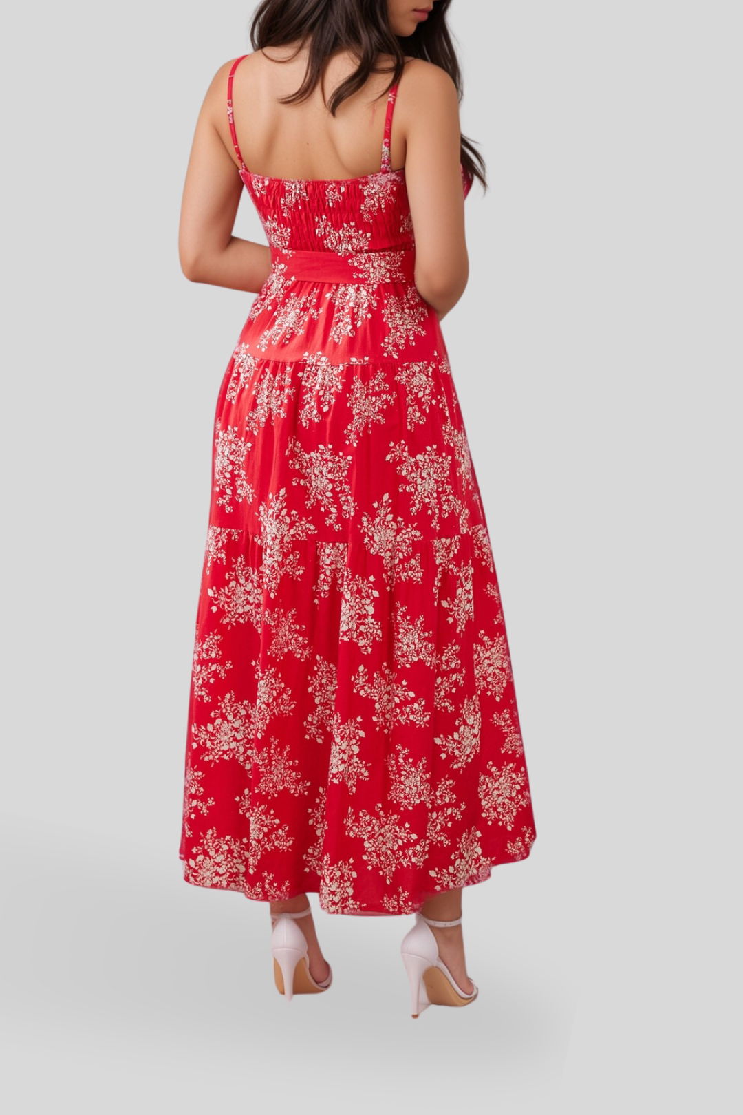 Dress hire daytime event Atmos & Here  Senna Belted Linen Blend Maxi Dress