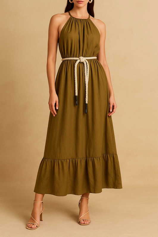 green emerald velvet dress Lucid Flow Maxi Dress main image 1