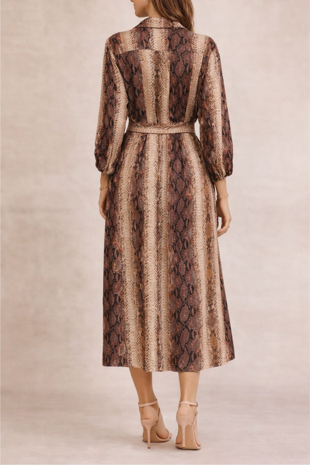 Dress Hire Daytime event Brave + True  Primrose Dress in Python Print