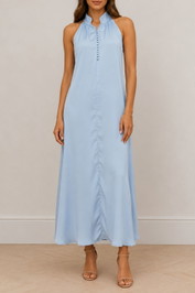 Dress Hire Daytime Event Brave+True	Rendezvous Dress - Pond Blue Silky