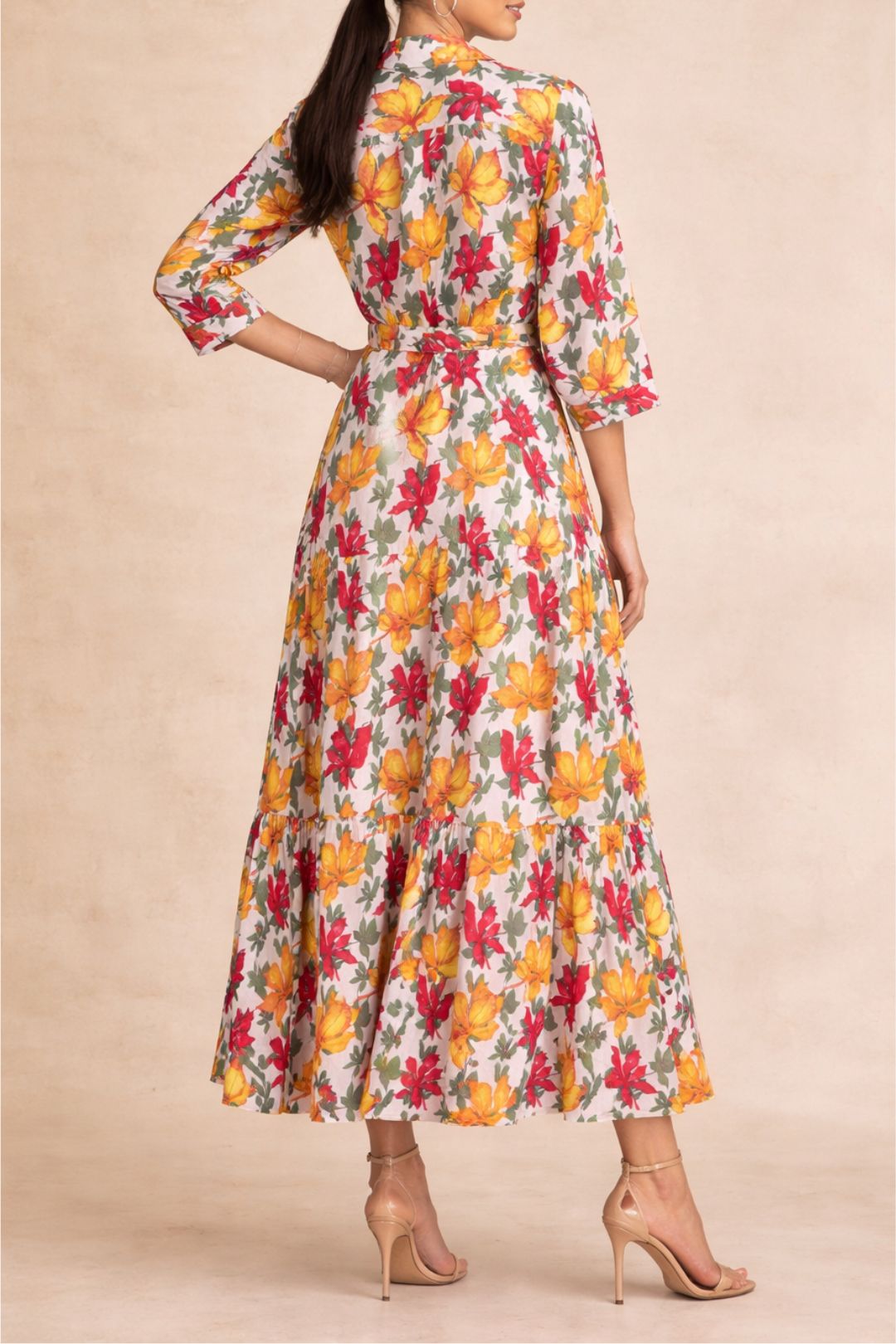 Dress Hire daytime event DecjubaFloral Collared Maxi Dres