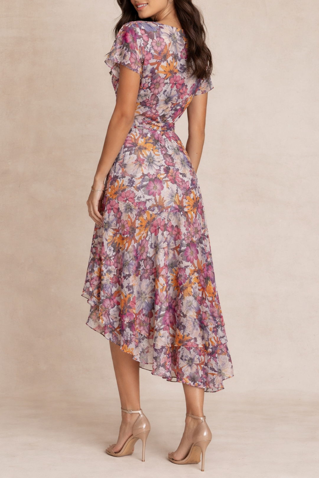 Dress Hire Daytime event Portmans Julia Wrap Midi Dress Floral