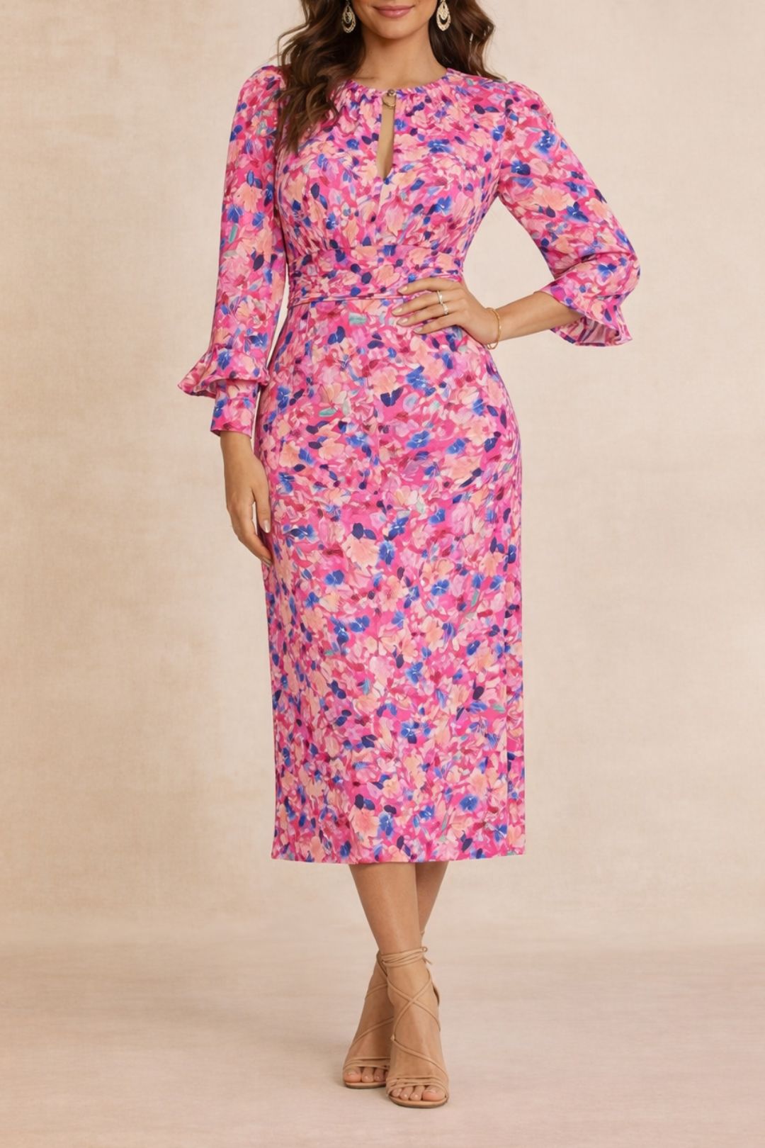 Dress Hire daytime event Rebecca Vallance Little Havana Midi Dress pink