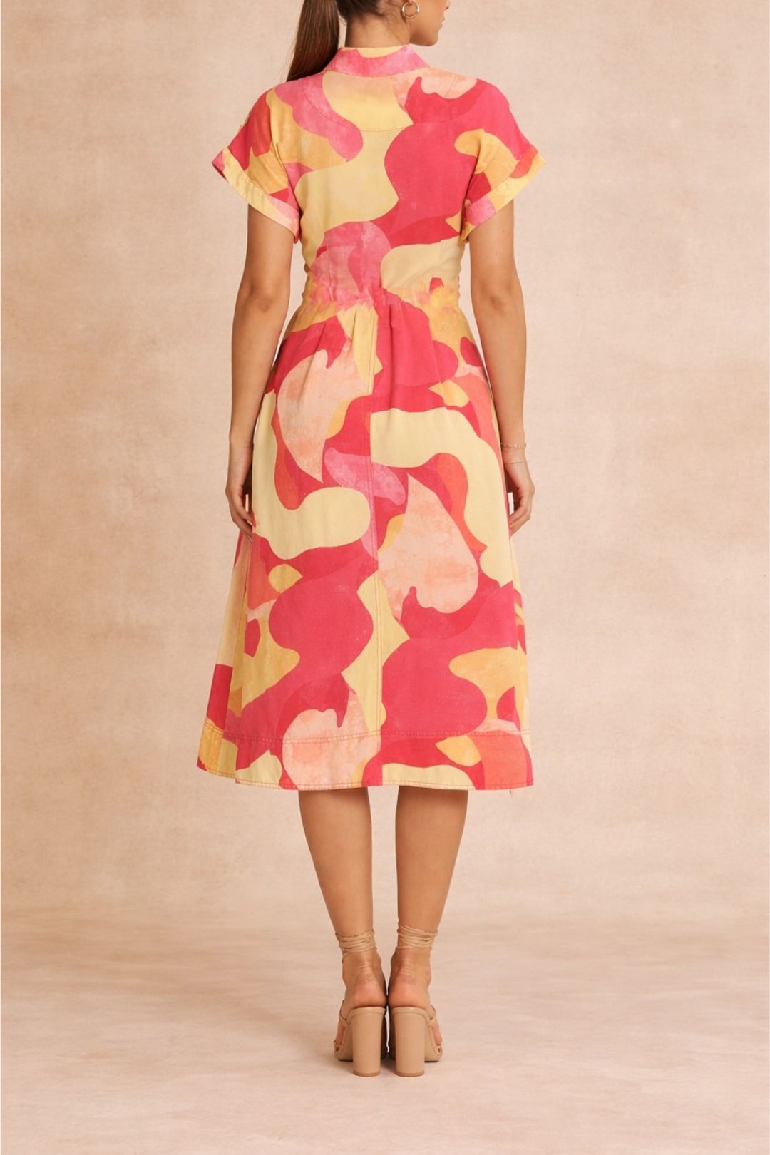 Dress Hire daytime event Rebecca vallance Toretta Midi Dress print