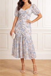 Dress Hire Daytime event Tokito Tropical Allue Blue