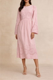 Dress hire Daytime event vero moda VmInnis Ls Calf Dress midi