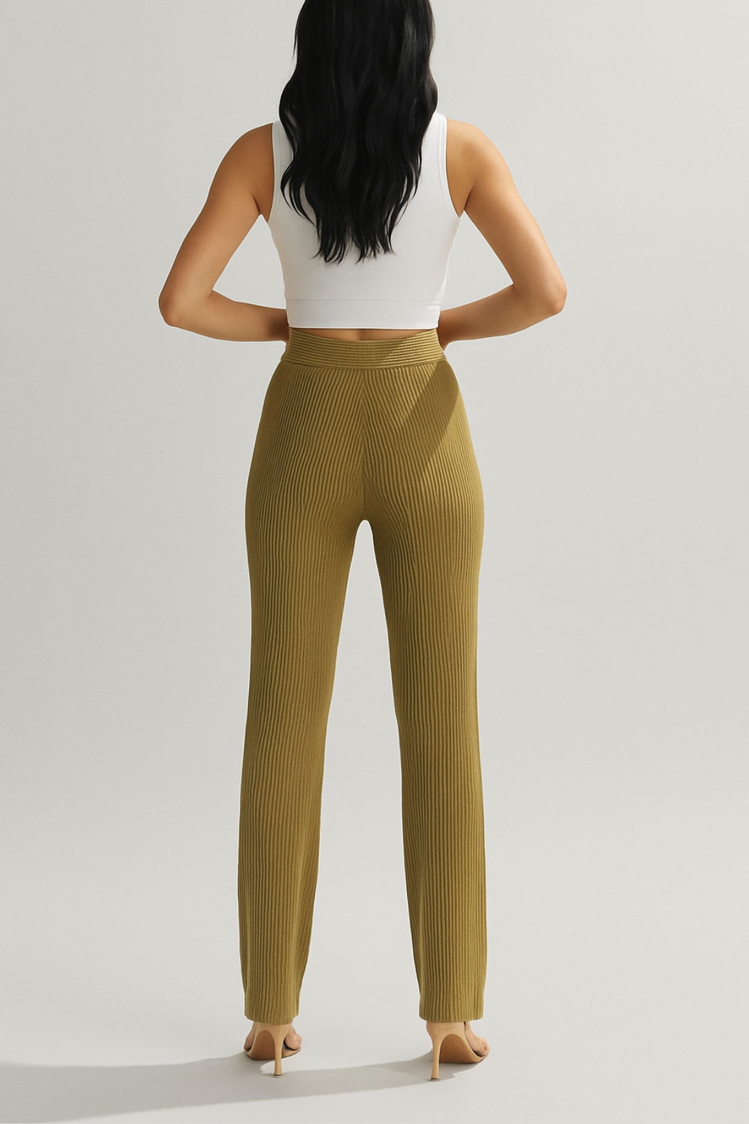 Dress Hire Daytime One Mile Knit Pants in Khaki