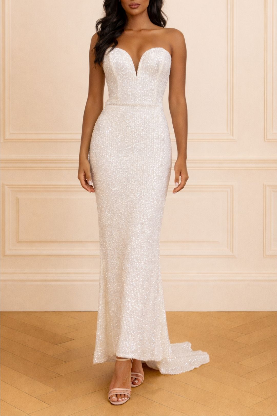 Dress Hire Engagement Party Nookie Sweetheart Sequin Gown