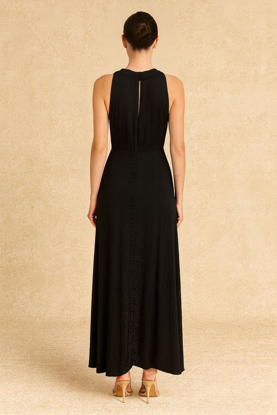 dress hire evening CUE Satin Ruched Midi Dress