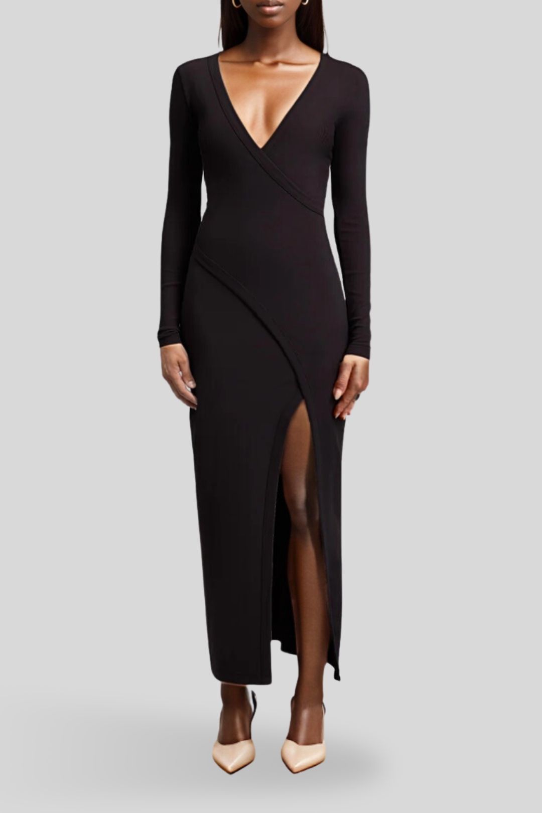 Dress Hire Evening Event Kookai Lexie Long Sleeve Black Dress