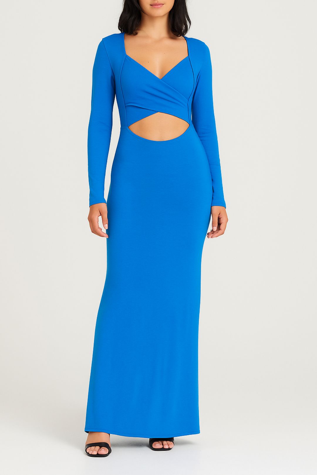 Hire Raelyn Cross Front Dress in Blue | LOVER | GlamCorner