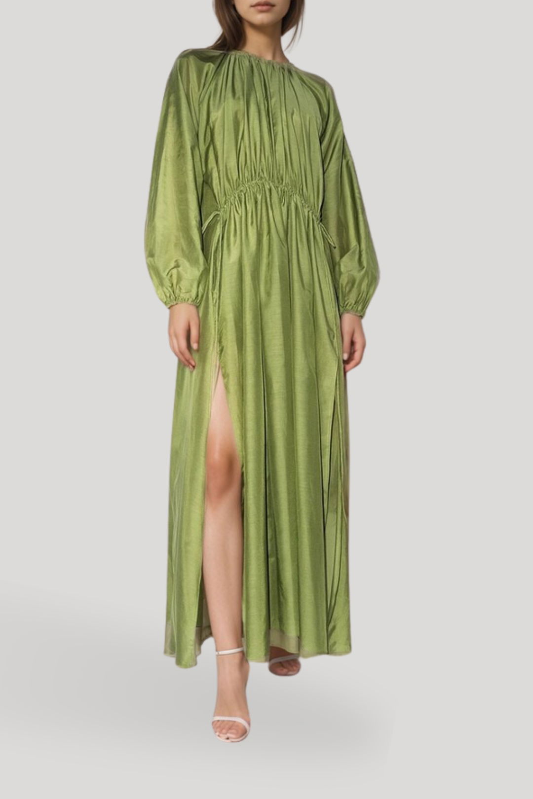 Dress Hire Evening event Matteau - Channel Side Split Dress Pistachio