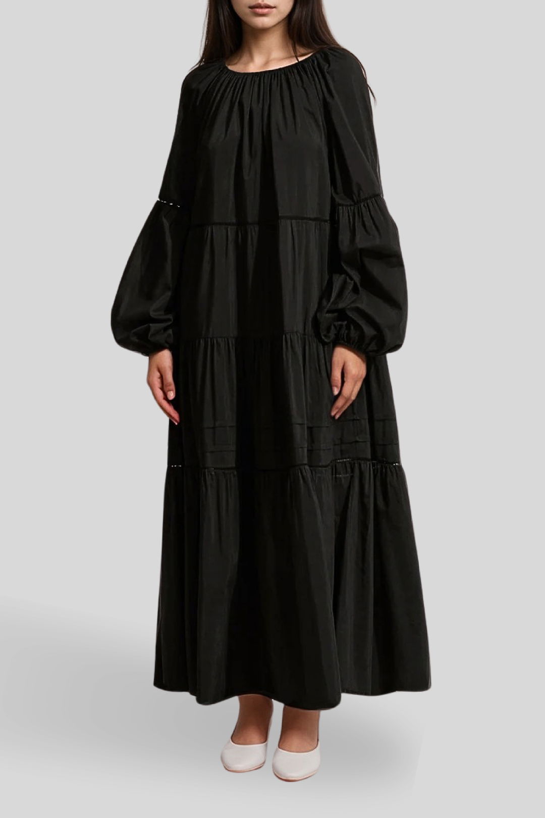 Dress Hire Evening Event Matteau Voluminous Tiered Dress - Black