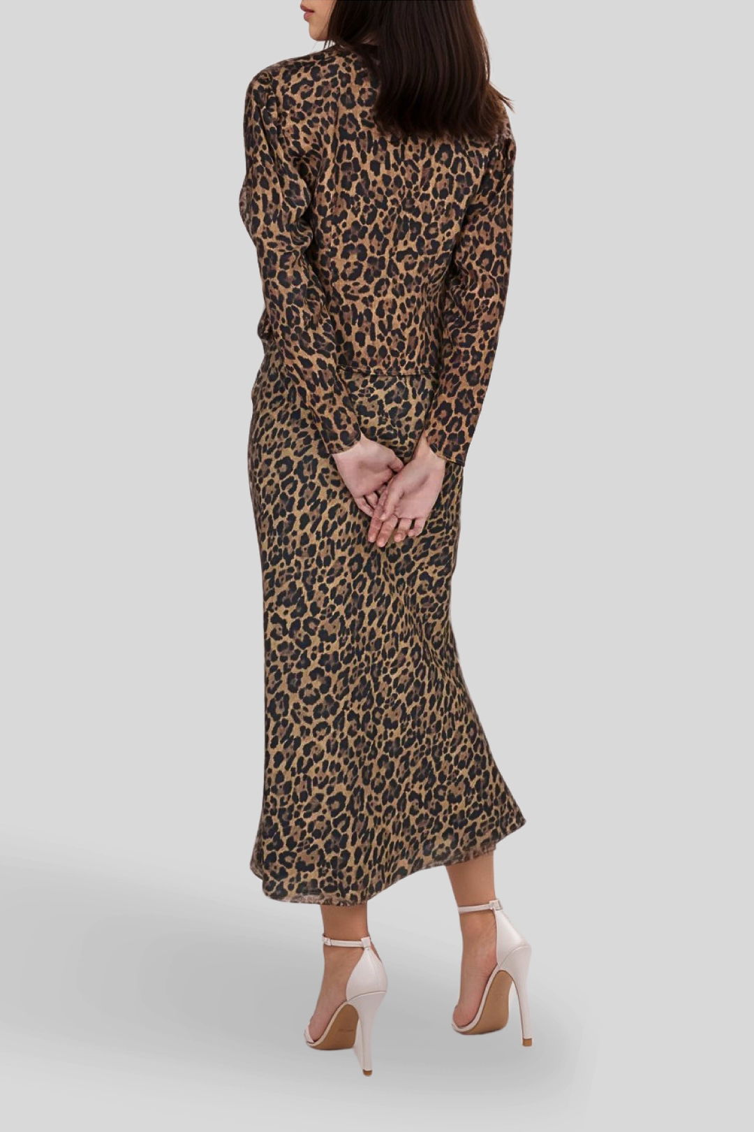 Dress Hire Evening Hansen & Gretel  Edith Dress Leopard Brown