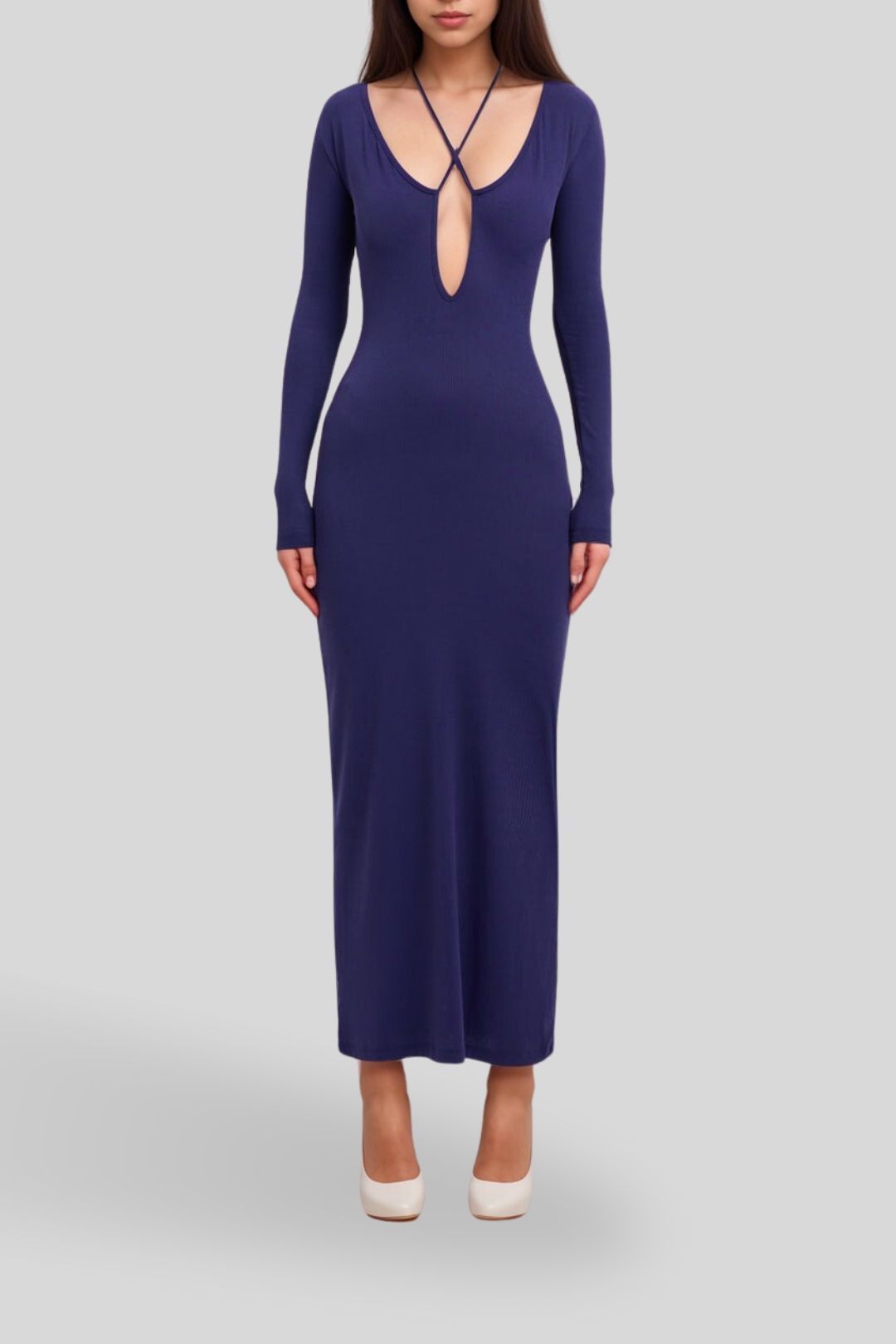 kookai navy blue dress Kookai Blue Eadie Maxi Dress by Kookai