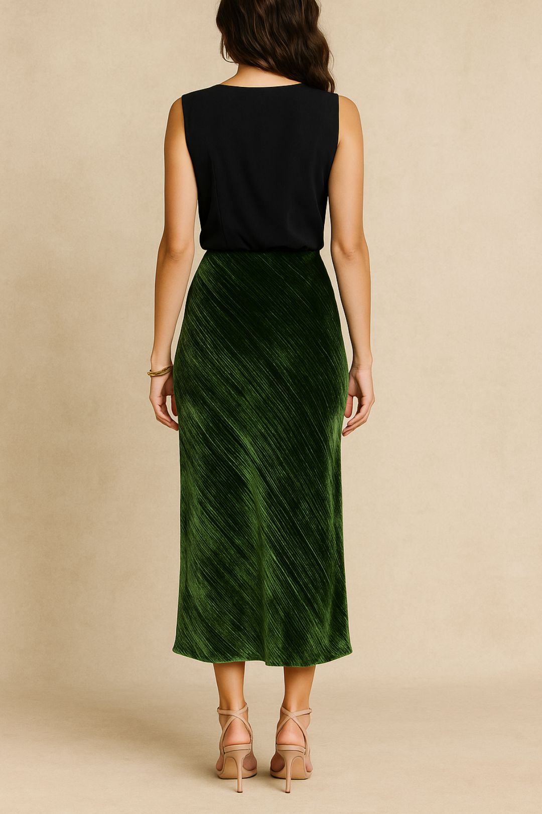 Dress Hire Evening Veronika Maine CRUSHED SILK VELVET SKIRT