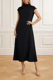 Dress Hire Formal event Veronika Maine European Twill Scarf Neck Dress Midi