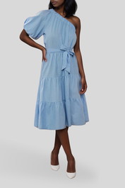 dress hire garden wedding Atmos & Here  Veronica One Shoulder Mini Dress
