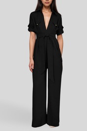 Dress Hire Luncheon KITX - Safari Jumpsuit - Black