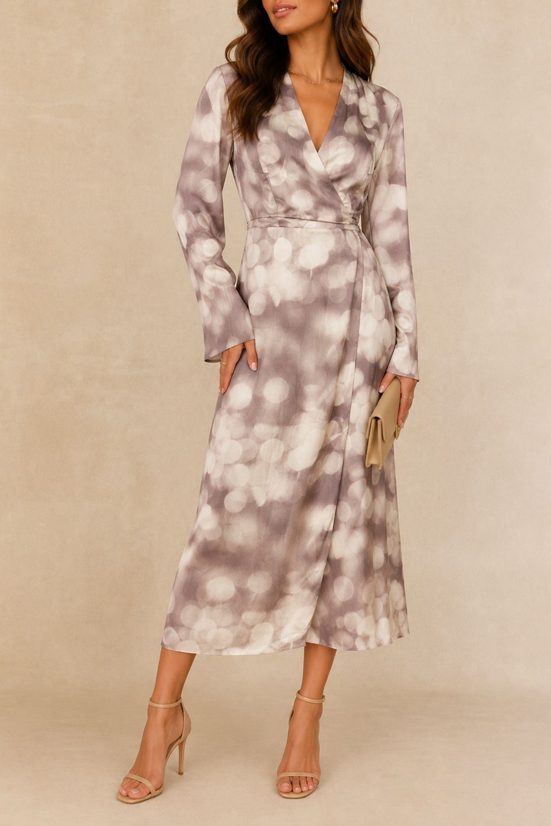 Dress Hire Luncheon Calvin Klein	Viscose Twill Wrap Midi Dress