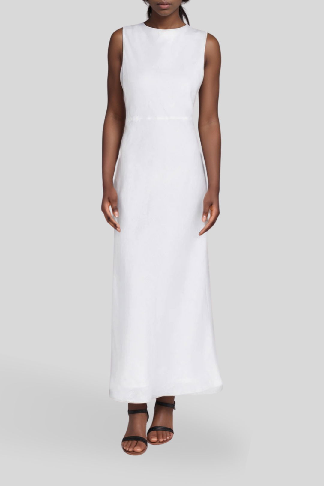 dress hire casual Dissh Harmony White Linen Maxi Dress