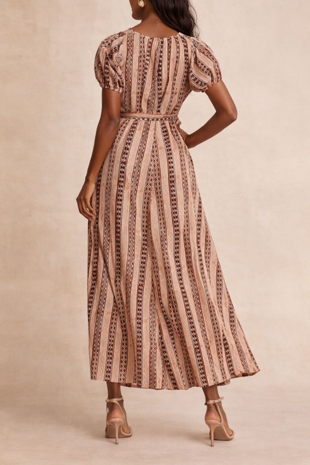 dress hire luncheon Kinga Csilla Luanda Block Printed Hope Dress