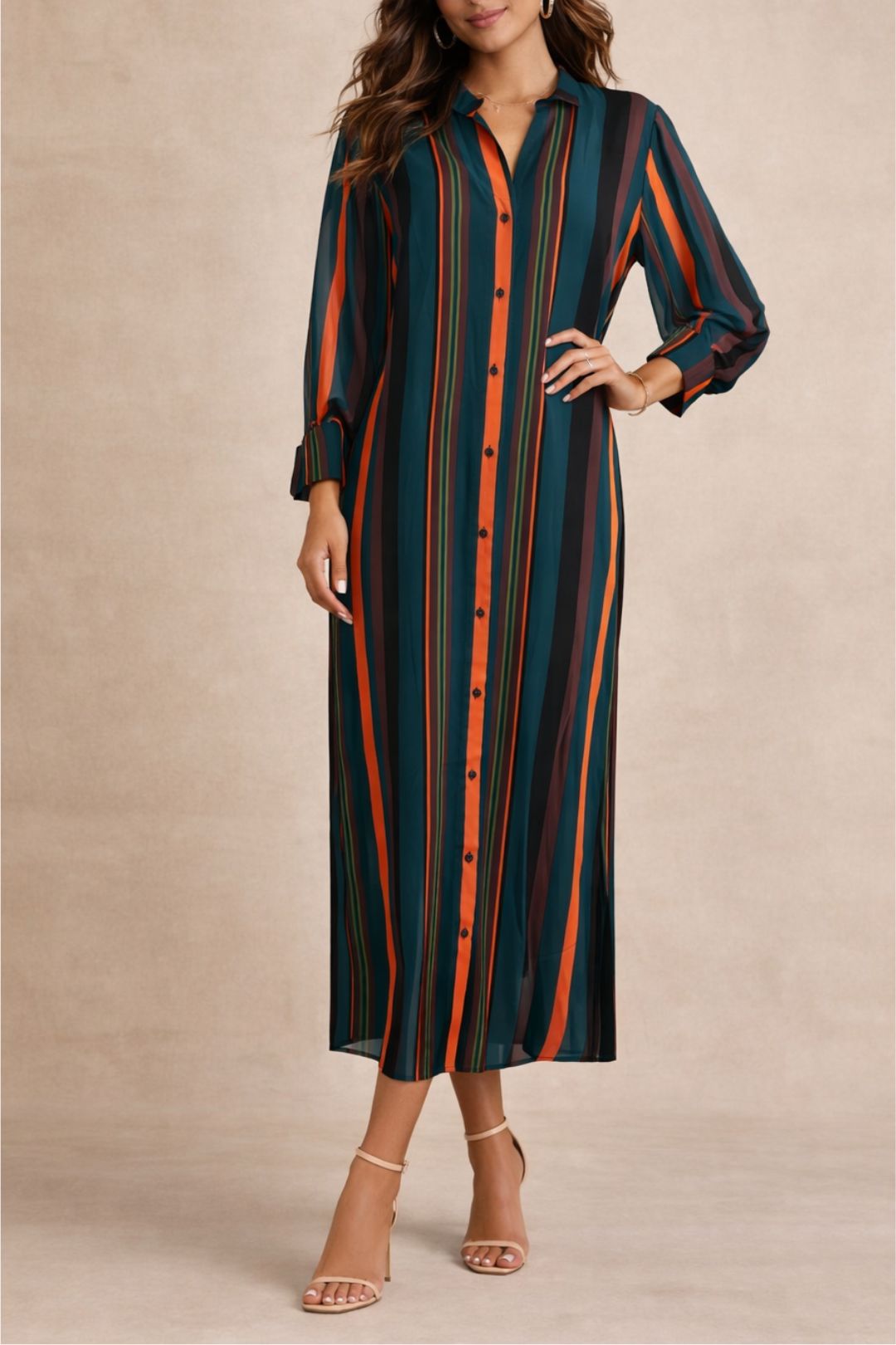 dress hire luncheon NU denmark Stripe Green Maxi Dress
