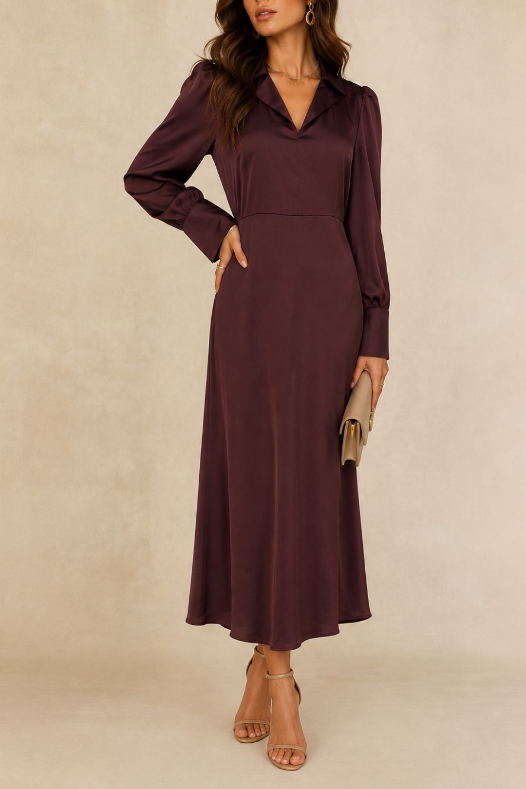 Dress Hire Luncheon Y.A.S	Yas Pella Long Shirt Dress Satin