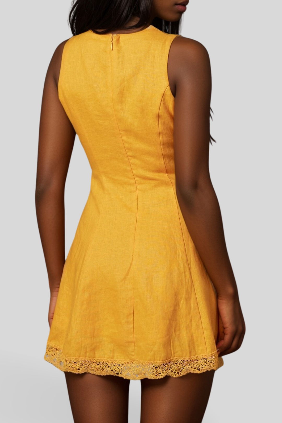dress hire birthday AERE - Fit And Flare Lace Mini Dress