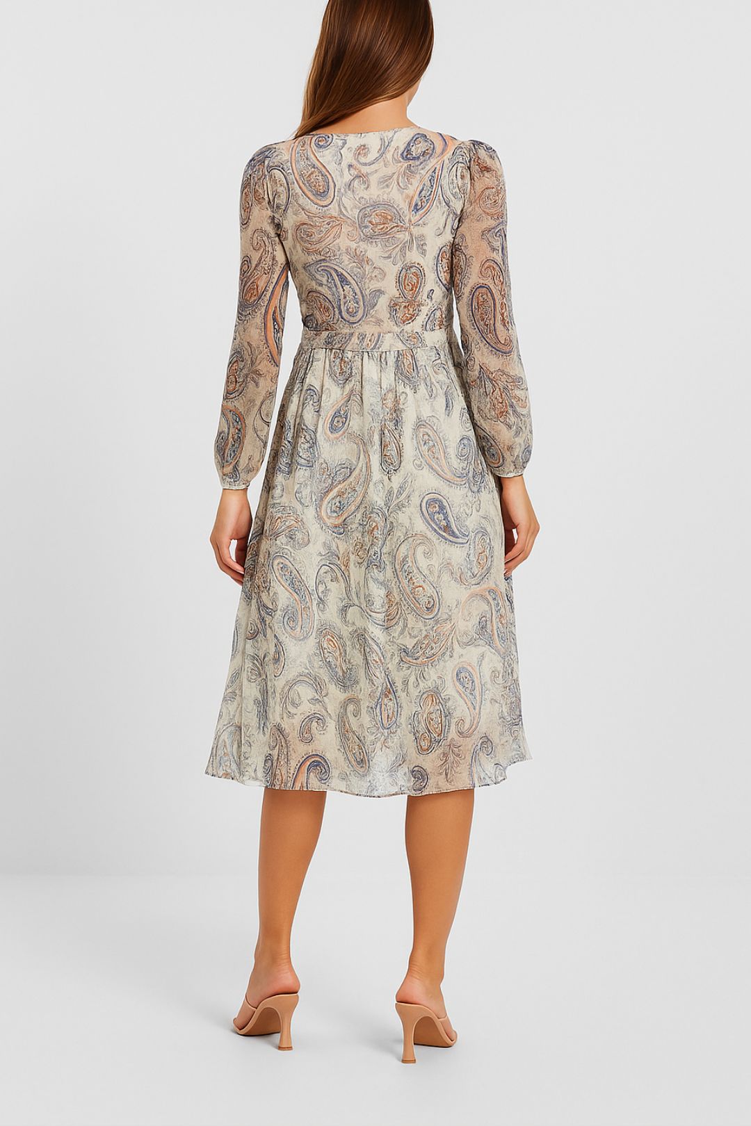 Dress Hire party Atmos & Here	Cleopatra Pleated Wrap Dress Print