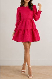 Dress Hire Party Atmos & Here	Kaia Burnout Mini Dress - Pink