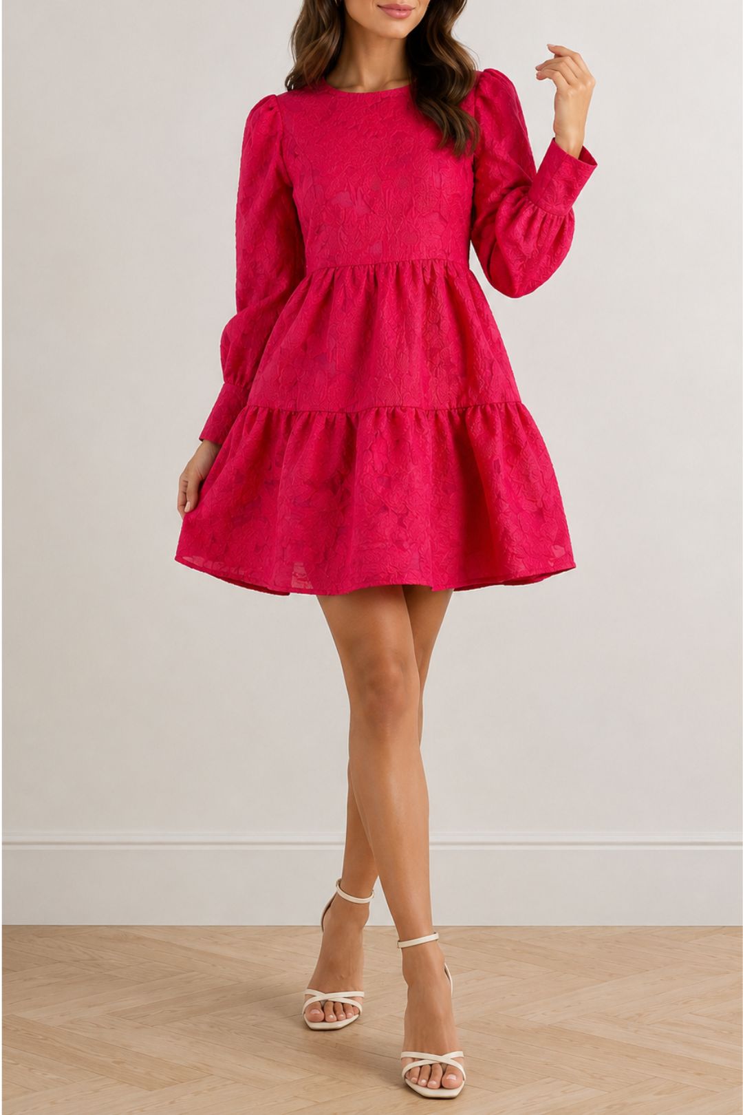 Dress Hire Party Atmos & Here	Kaia Burnout Mini Dress - Pink