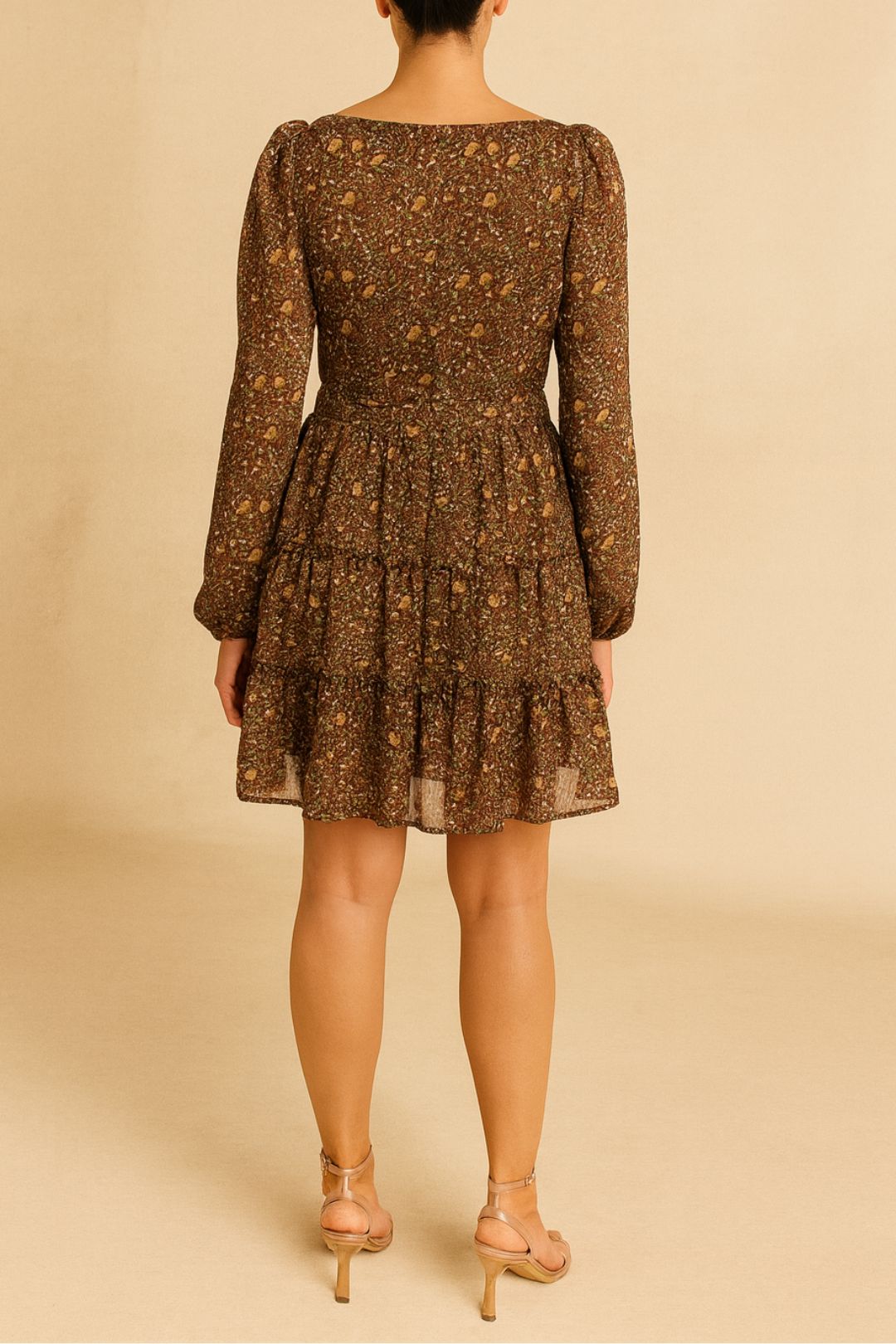 Dress Hire Party Atmos & HereLong Sleeve Floral Print Mini Dress