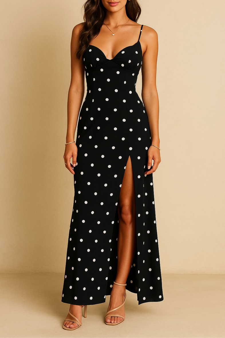 open lace back dress Cassidy Red Polka Dot Mini Dress - 18