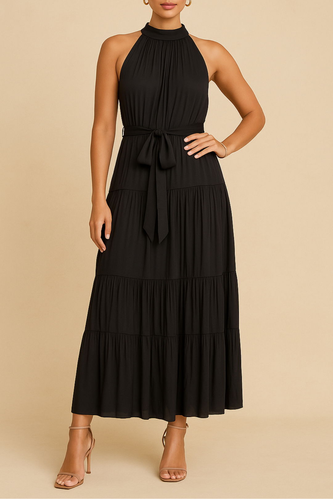 Dress Hire Party Brave and True Greta Dress in Black Midi