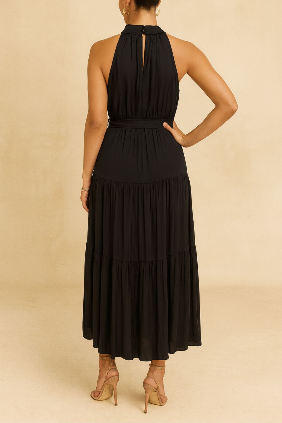 Dress Hire Party Brave and True Greta Dress in Black Midi