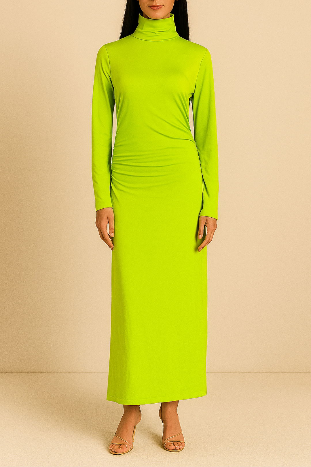 slim fit dress slacks Cos Khaki Green Asymmetric Shirt Dress main image 1