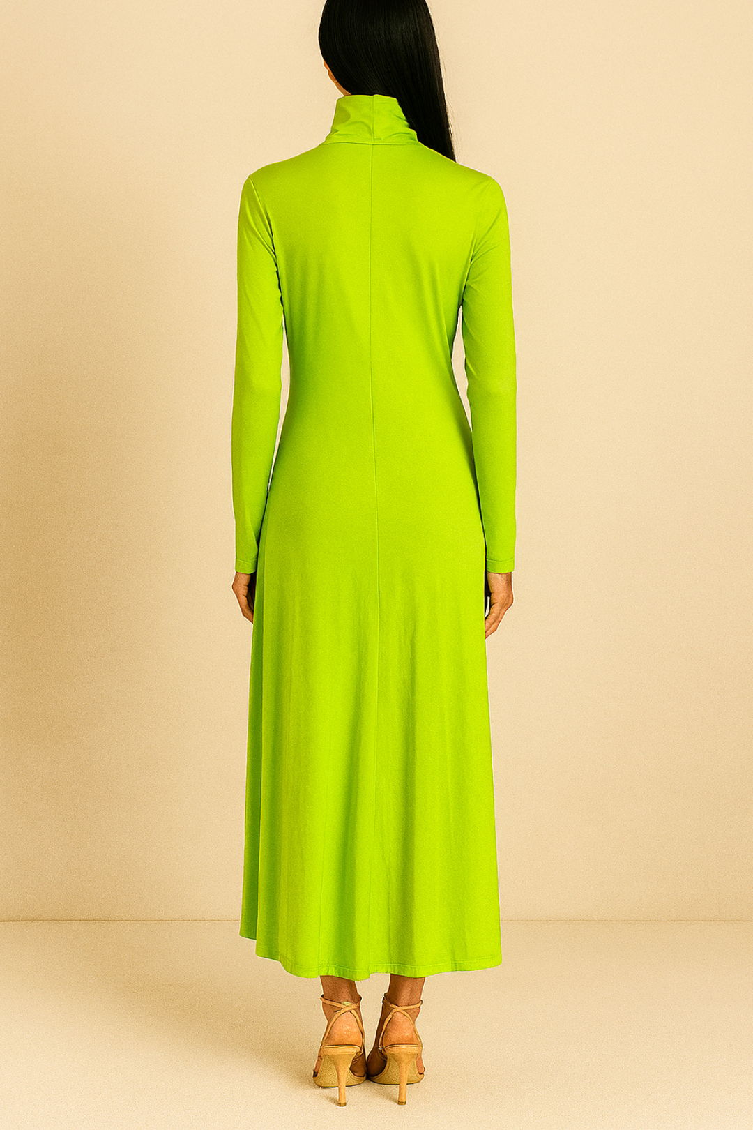 Dress Hire Party COS High-Neck Gathered Midi Dress Green
