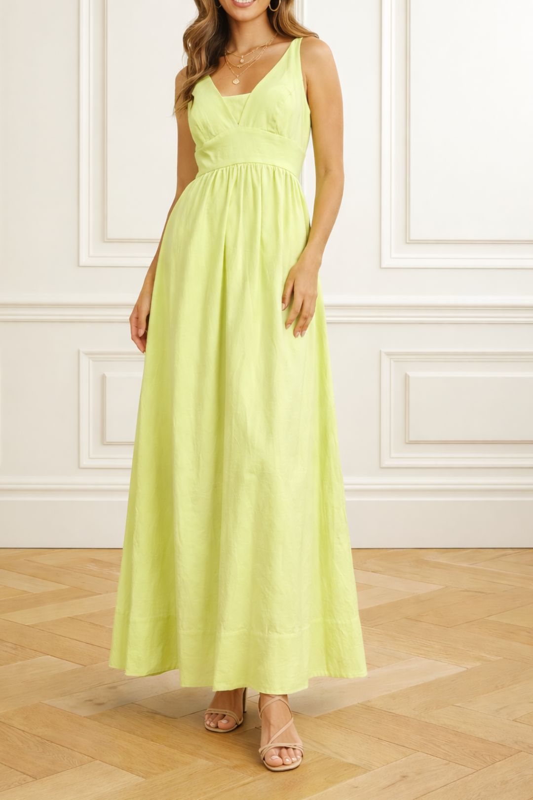 Dress Hire Party CUETwill Cotton Maxi Dress Green.