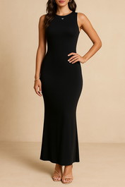 dress hire party guess Kim Tank Maxi Dress Black